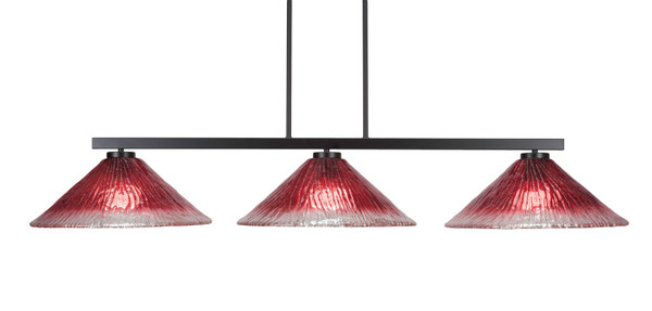 Toltec Lighting - 4523-MB-716 - Three Light Island Pendant - Atlas - Matte Black