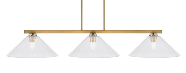 Toltec Lighting - 4523-NAB-308 - Three Light Bar - Atlas - New Age Brass