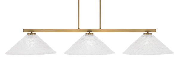 Toltec Lighting - 4523-NAB-411 - Three Light Bar - Atlas - New Age Brass