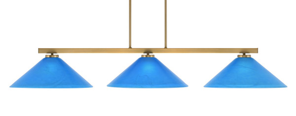 Toltec Lighting - 4523-NAB-415 - Three Light Bar - Atlas - New Age Brass