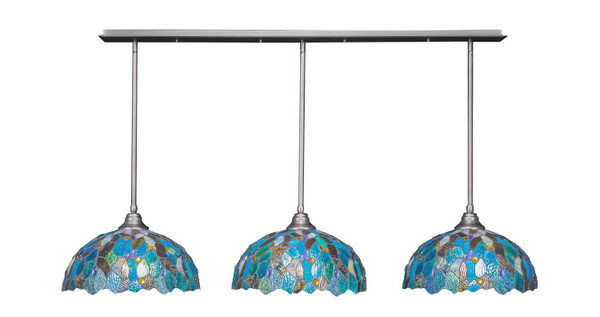 Toltec Lighting - 48-BN-995 - Three Light Multi Light Pendant - Any - Brushed Nickel