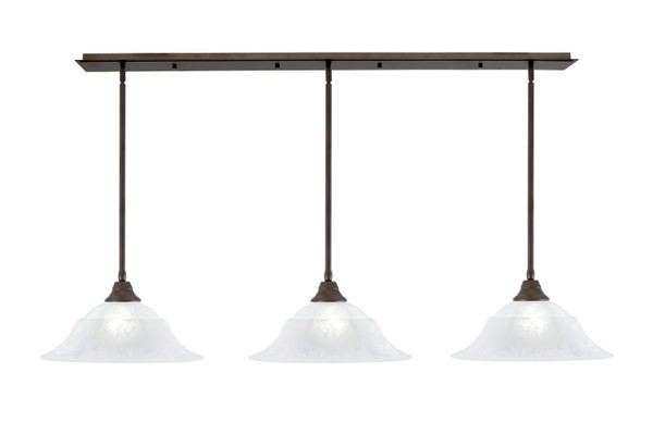 Toltec Lighting - 48-BRZ-53615 - Three Light Multi Light Pendant - Any - Bronze