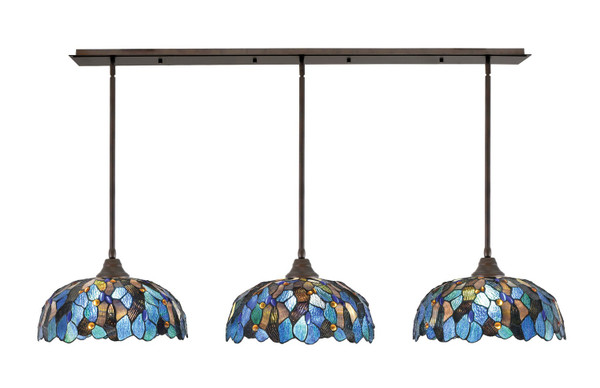 Toltec Lighting - 48-BRZ-995 - Three Light Multi Light Pendant - Any - Bronze
