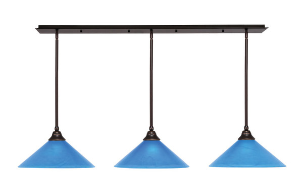 Toltec Lighting - 48-DG-415 - Three Light Multi Light Pendant - Any - Dark Granite