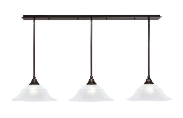 Toltec Lighting - 48-DG-53615 - Three Light Multi Light Pendant - Any - Dark Granite