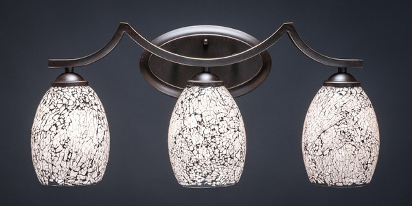 Toltec Lighting - 553-DG-4165 - Three Light Bath Bars - Zilo - Dark Granite