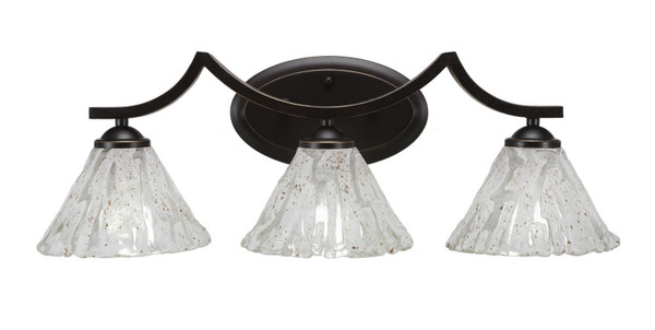 Toltec Lighting - 553-DG-7195 - Three Light Bath Bar - Zilo - Dark Granite