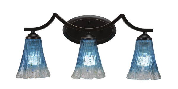 Toltec Lighting - 553-DG-725 - Three Light Bath Bar - Zilo - Dark Granite