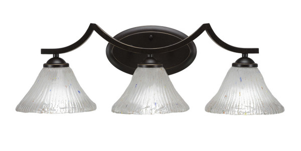 Toltec Lighting - 553-DG-751 - Three Light Bath Bar - Zilo - Dark Granite