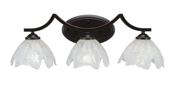 Toltec Lighting - 553-DG-755 - Three Light Bath Bar - Zilo - Dark Granite