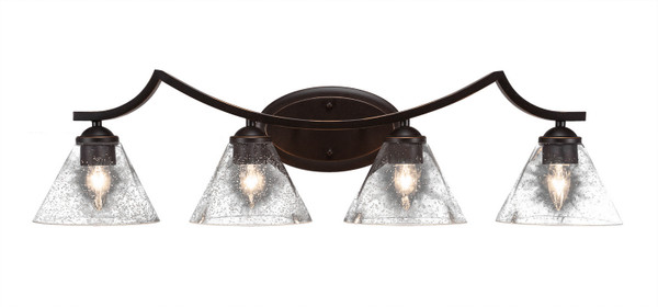 Toltec Lighting - 554-DG-310 - Four Light Bath Bar - Zilo - Dark Granite