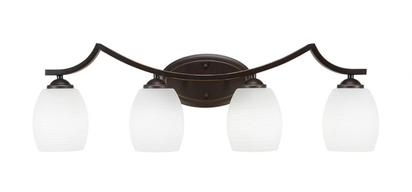 Toltec Lighting - 554-DG-615 - Four Light Bath Bar - Zilo - Dark Granite