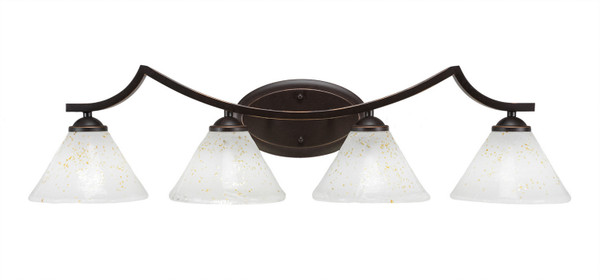 Toltec Lighting - 554-DG-7145 - Four Light Bath Bar - Zilo - Dark Granite