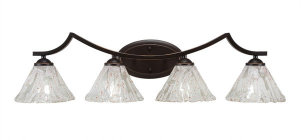 Toltec Lighting - 554-DG-7195 - Four Light Bath Bar - Zilo - Dark Granite
