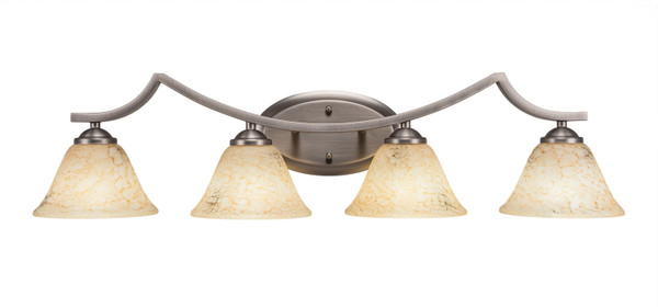 Toltec Lighting - 554-GP-508 - Four Light Bath Bar - Zilo - Graphite