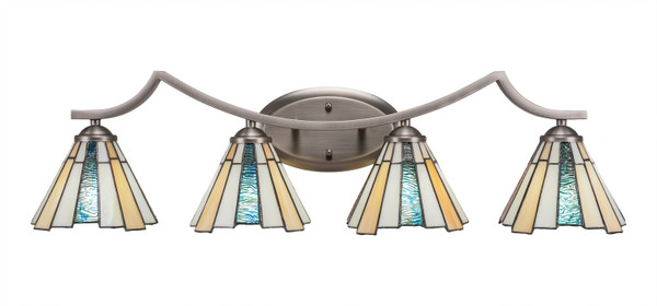 Toltec Lighting - 554-GP-9325 - Four Light Bath Bar - Zilo - Graphite