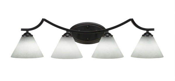 Toltec Lighting - 554-MB-312 - Four Light Bath Bar - Zilo - Matte Black