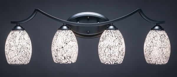 Toltec Lighting - 554-MB-4165 - Four Light Bath Bar - Zilo - Matte Black
