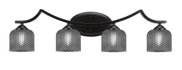 Toltec Lighting - 554-MB-4612 - Four Light Bath Bar - Zilo - Matte Black