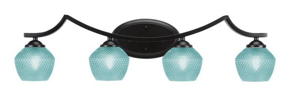 Toltec Lighting - 554-MB-4625 - Four Light Bath Bar - Zilo - Matte Black