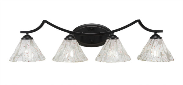 Toltec Lighting - 554-MB-7195 - Four Light Bath Bar - Zilo - Matte Black