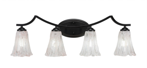 Toltec Lighting - 554-MB-729 - Four Light Bath Bar - Zilo - Matte Black