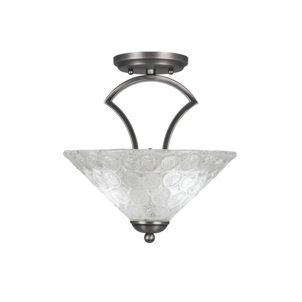 Toltec Lighting - 563-GP-441 - Two Light Semi-Flush Mount - Zilo - Graphite
