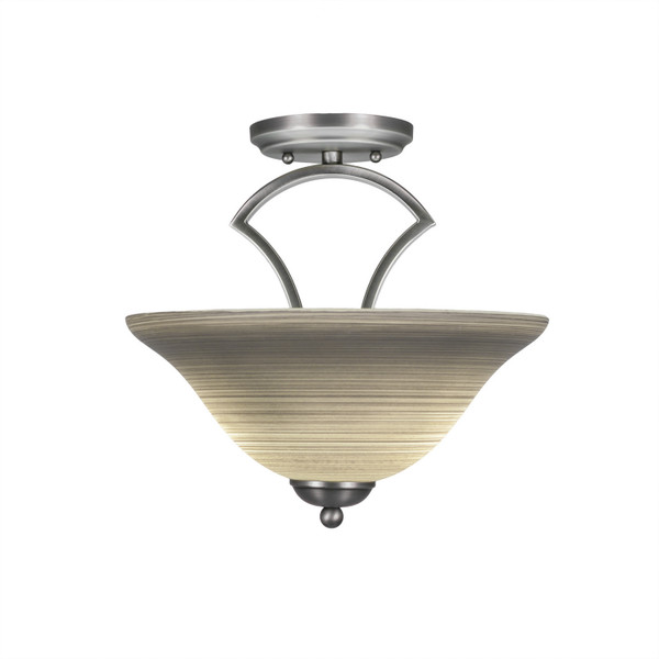 Toltec Lighting - 563-GP-604 - Two Light Semi-Flush Mount - Zilo - Graphite
