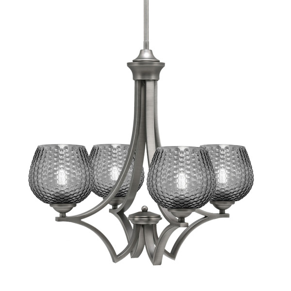 Toltec Lighting - 564-GP-4602 - Four Light Chandelier - Zilo - Graphite