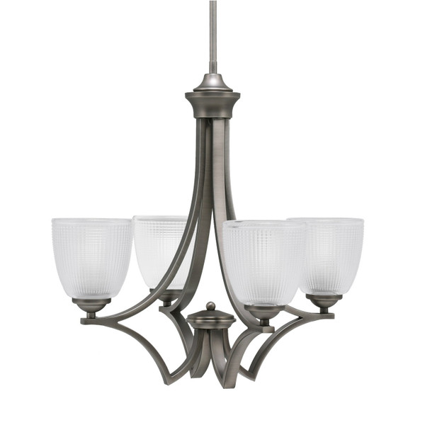 Toltec Lighting - 564-GP-500 - Four Light Chandelier - Zilo - Graphite