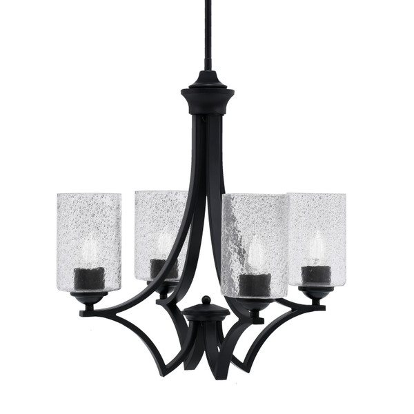 Toltec Lighting - 564-MB-3002 - Four Light Chandelier - Zilo - Matte Black