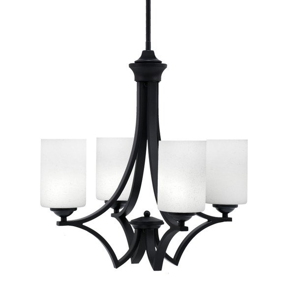 Toltec Lighting - 564-MB-310 - Four Light Chandelier - Zilo - Matte Black
