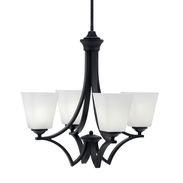 Toltec Lighting - 564-MB-460 - Four Light Chandelier - Zilo - Matte Black