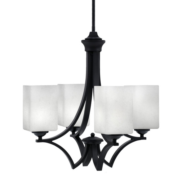Toltec Lighting - 564-MB-531 - Four Light Chandelier - Zilo - Matte Black