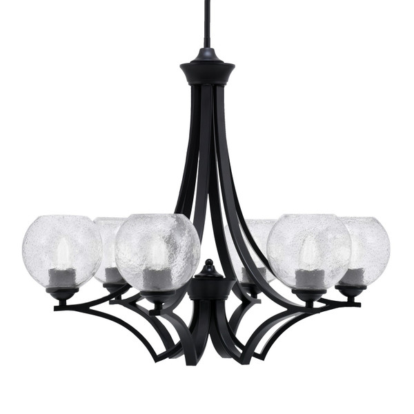 Toltec Lighting - 566-MB-4102 - Six Light Chandelier - Zilo - Matte Black