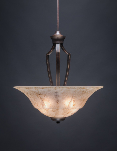 Toltec Lighting - 567-DG-53818 - Three Light Pendant - Zilo - Dark Granite