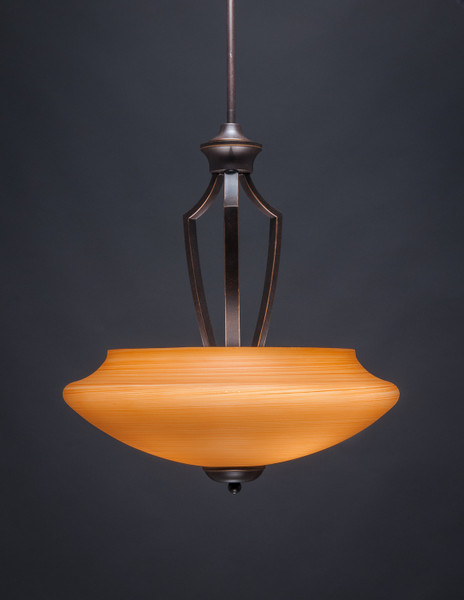 Toltec Lighting - 567-DG-686 - Three Light Pendant - Zilo - Dark Granite