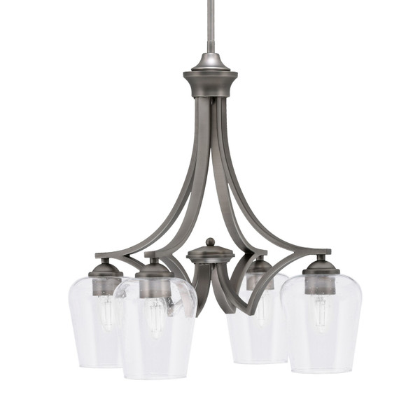 Toltec Lighting - 568-GP-210 - Four Light Chandelier - Zilo - Graphite