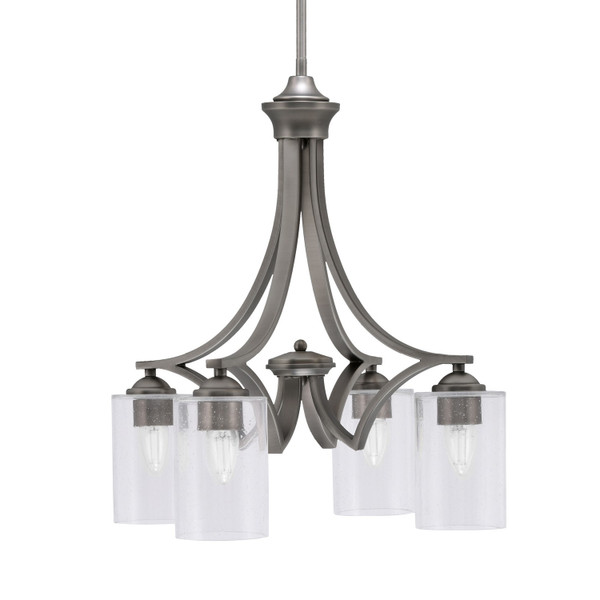 Toltec Lighting - 568-GP-300 - Four Light Chandelier - Zilo - Graphite