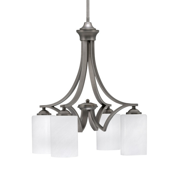 Toltec Lighting - 568-GP-3001 - Four Light Chandelier - Zilo - Graphite