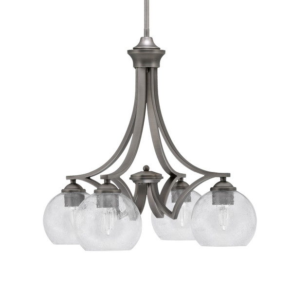 Toltec Lighting - 568-GP-4100 - Four Light Chandelier - Zilo - Graphite