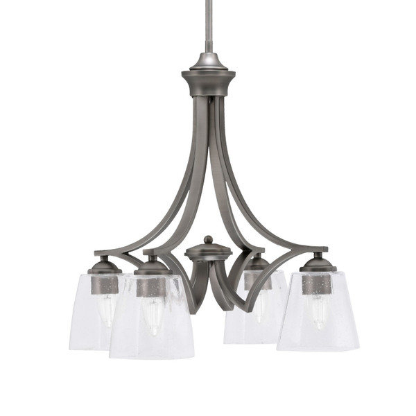 Toltec Lighting - 568-GP-461 - Four Light Chandelier - Zilo - Graphite