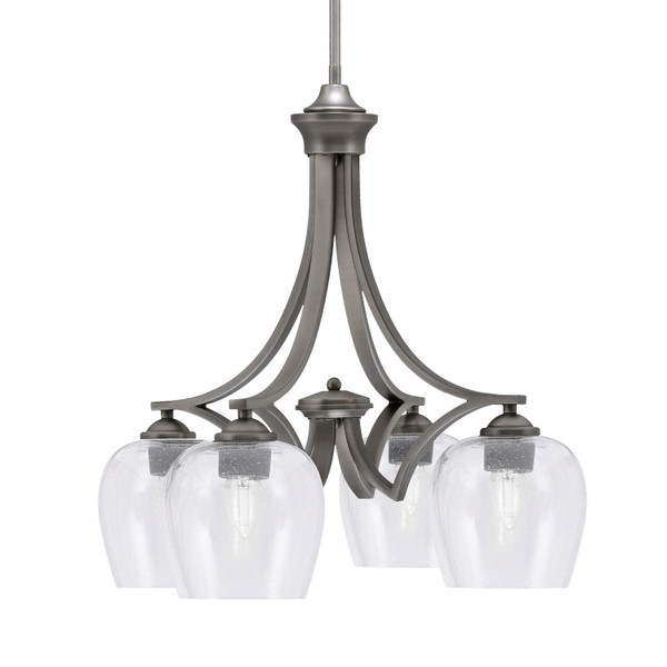 Toltec Lighting - 568-GP-4810 - Four Light Chandelier - Zilo - Graphite