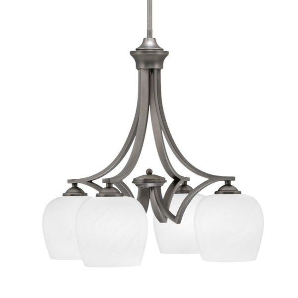 Toltec Lighting - 568-GP-4811 - Four Light Chandelier - Zilo - Graphite