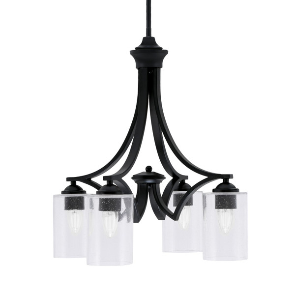 Toltec Lighting - 568-MB-300 - Four Light Chandelier - Zilo - Matte Black