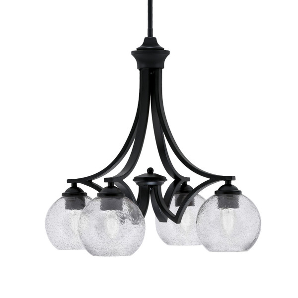 Toltec Lighting - 568-MB-4102 - Four Light Chandelier - Zilo - Matte Black