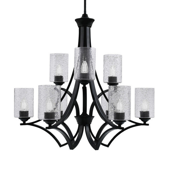 Toltec Lighting - 569-MB-3002 - Nine Light Chandelier - Zilo - Matte Black