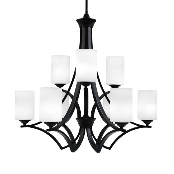 Toltec Lighting - 569-MB-310 - Nine Light Chandelier - Zilo - Matte Black