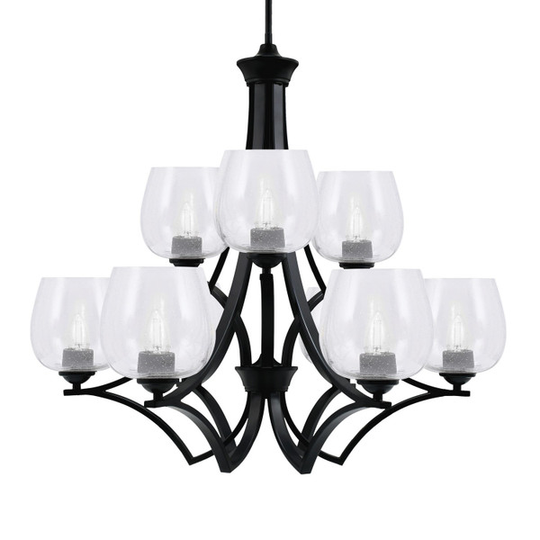 Toltec Lighting - 569-MB-4810 - Nine Light Chandelier - Zilo - Matte Black