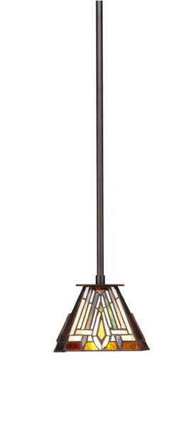 Toltec Lighting - 573-DG-9596 - One Light Mini Pendant - Apollo - Dark Granite